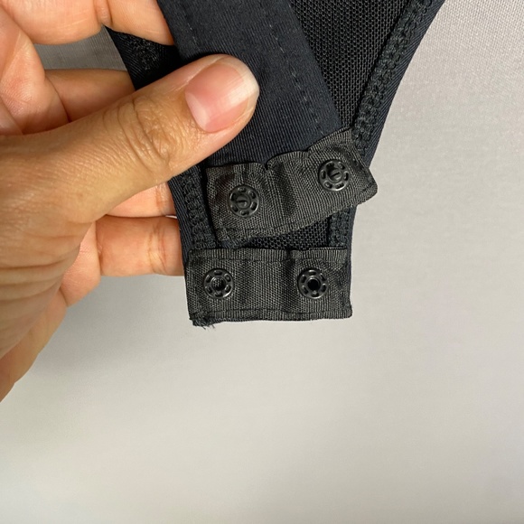 Free People Intimately Asymmetrical Bodysuit Long Sleeve in Black Sz XS - Picture 10 of 16